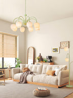 Lustra Chandelier Tulipe en Verre Matcha - Neutralighting