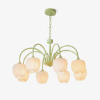 Lustra Chandelier Tulipe en Verre Matcha - Neutralighting