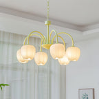 Lustra Chandelier Tulipe en Verre Matcha - Neutralighting