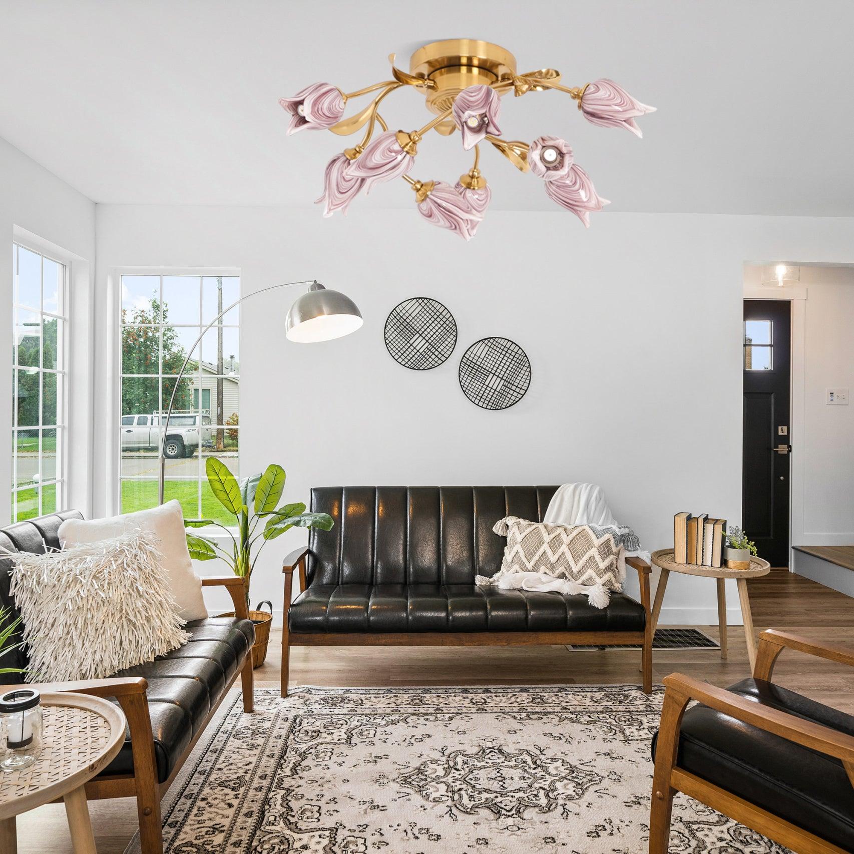 Vathaos Plafonnier en Verre Naturel - Neutralighting
