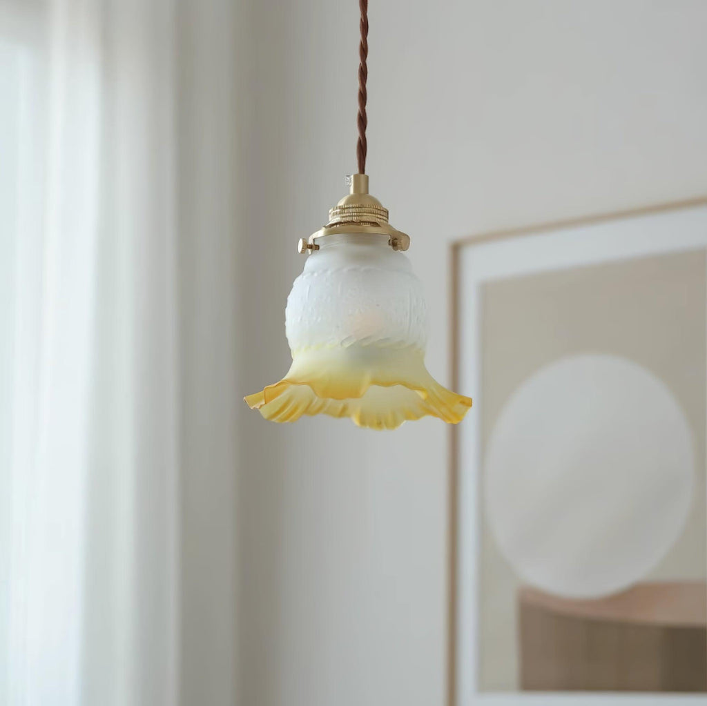 Tulips Lampe à Suspension en Verre Ambré Organique - Neutralighting