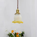 Tulips Lampe à Suspension en Verre Ambré Organique - Neutralighting