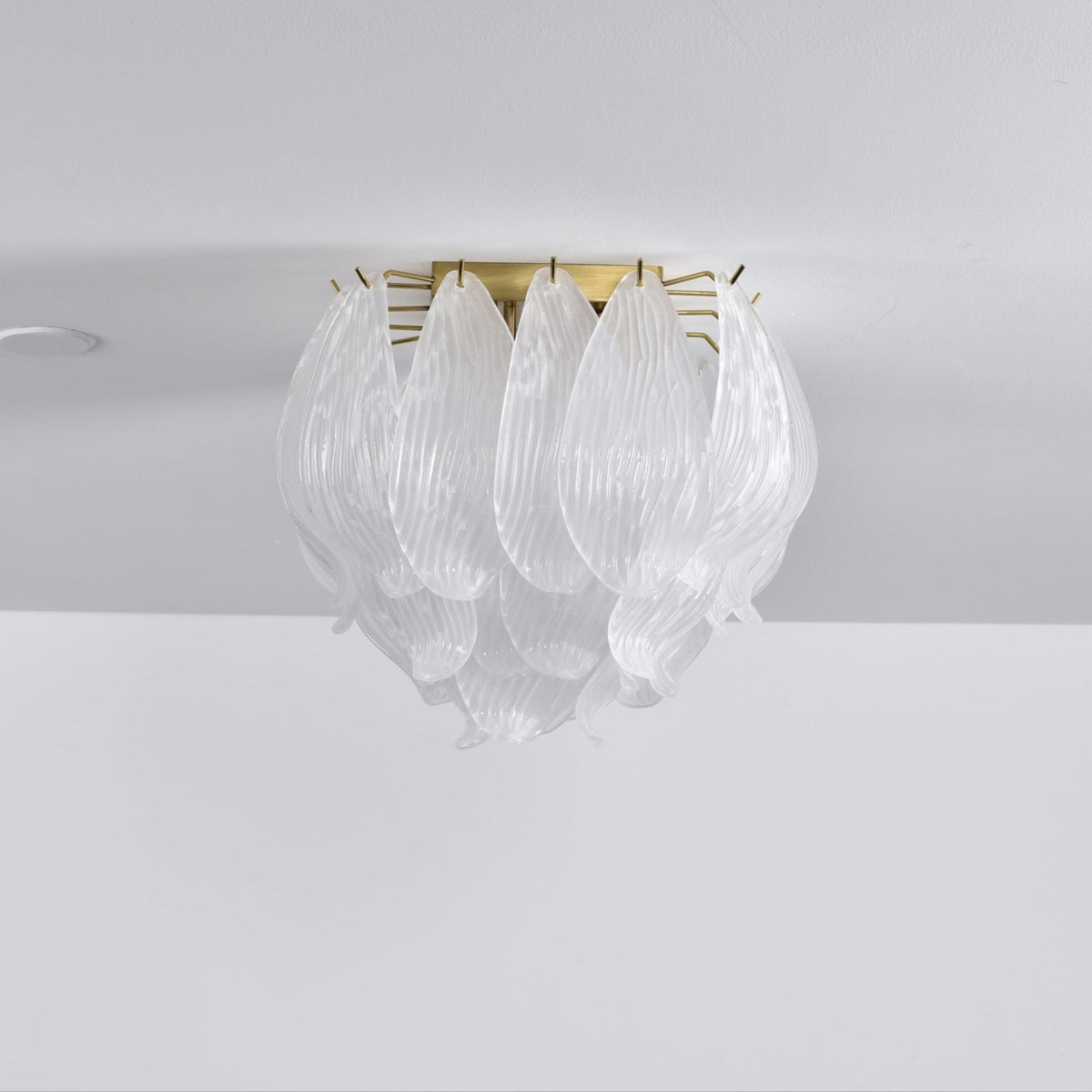 Aurora Plafonnier Murano Pétale Soufflé-Main Verre Applique Plafond - Neutralighting
