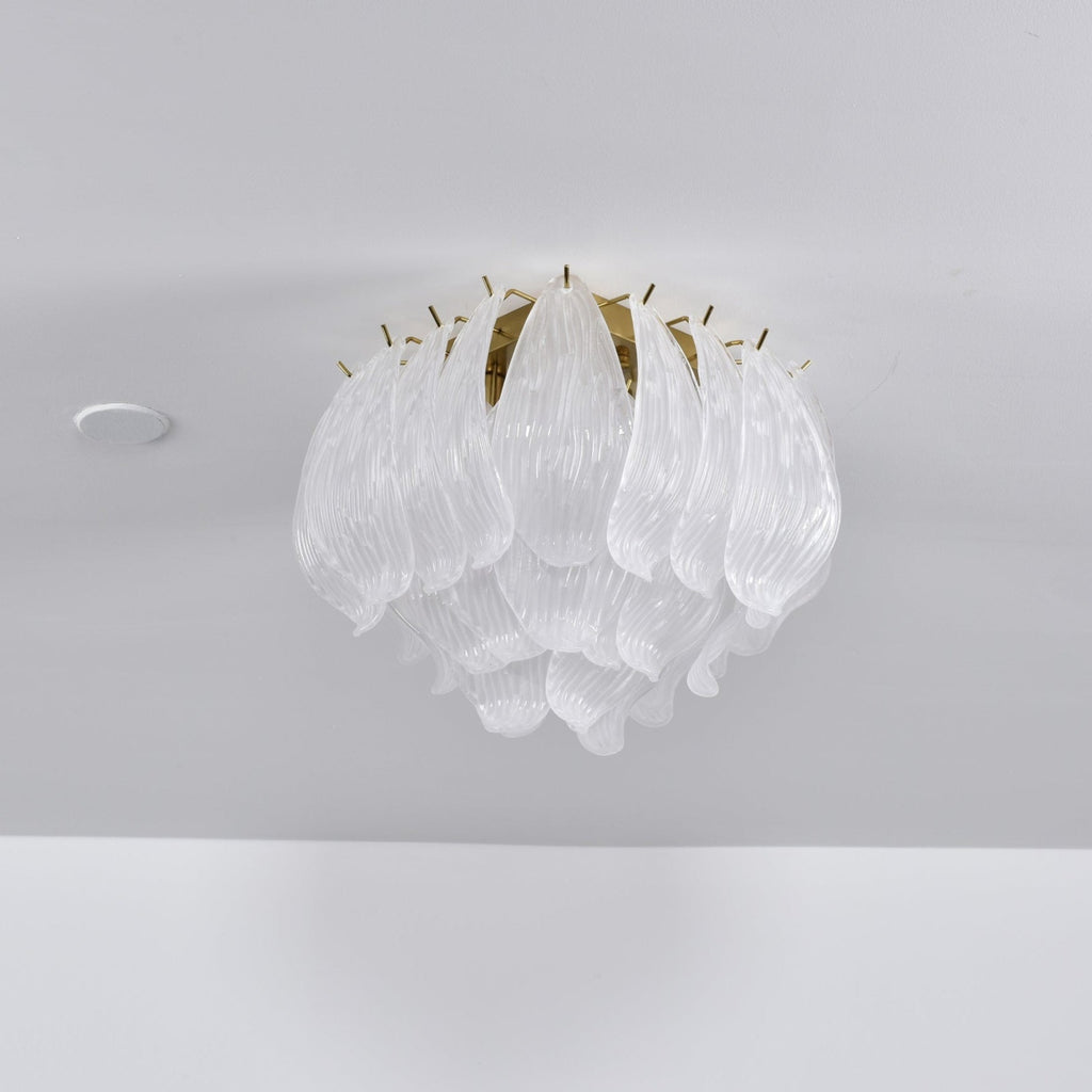 Aurora Plafonnier Murano Pétale Soufflé-Main Verre Applique Plafond - Neutralighting