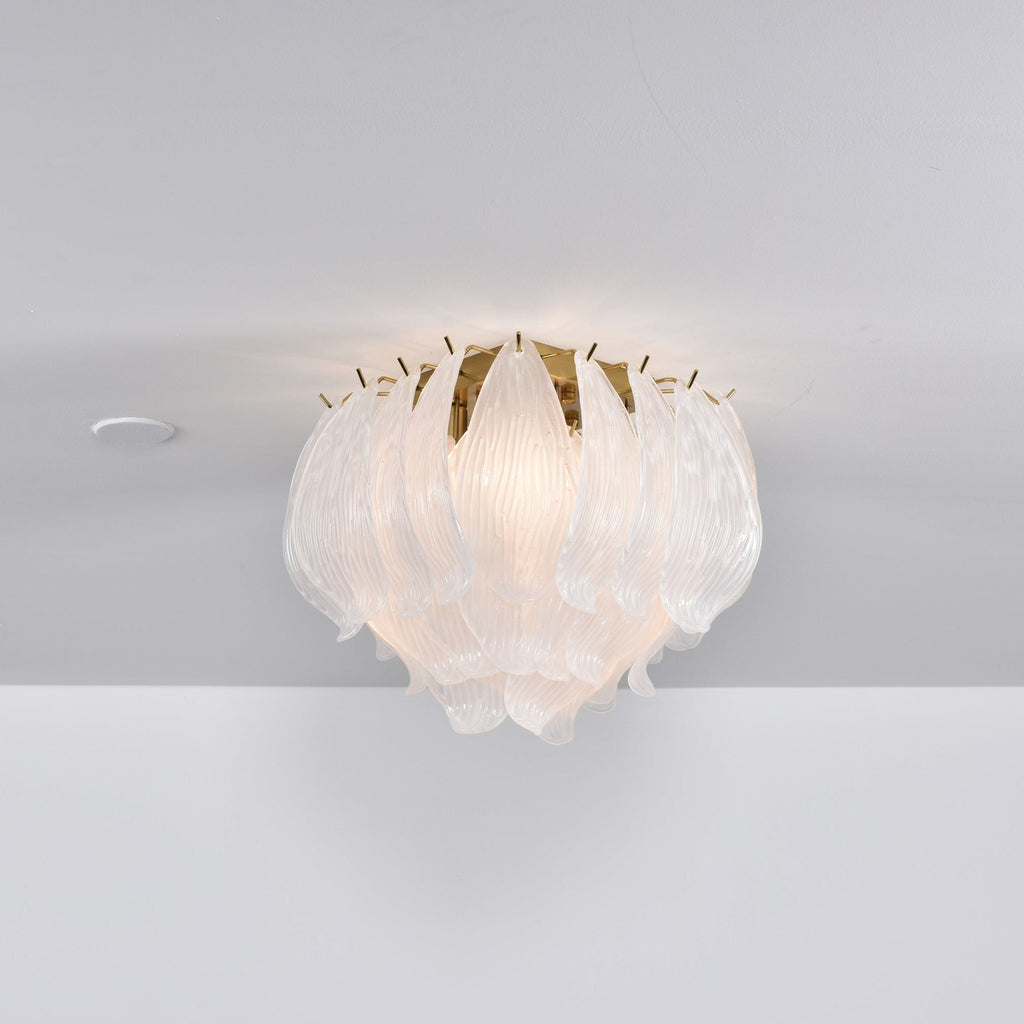 Aurora Plafonnier Murano Pétale Soufflé-Main Verre Applique Plafond - Neutralighting