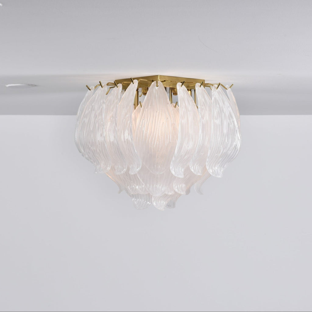 Aurora Plafonnier Murano Pétale Soufflé-Main Verre Applique Plafond - Neutralighting