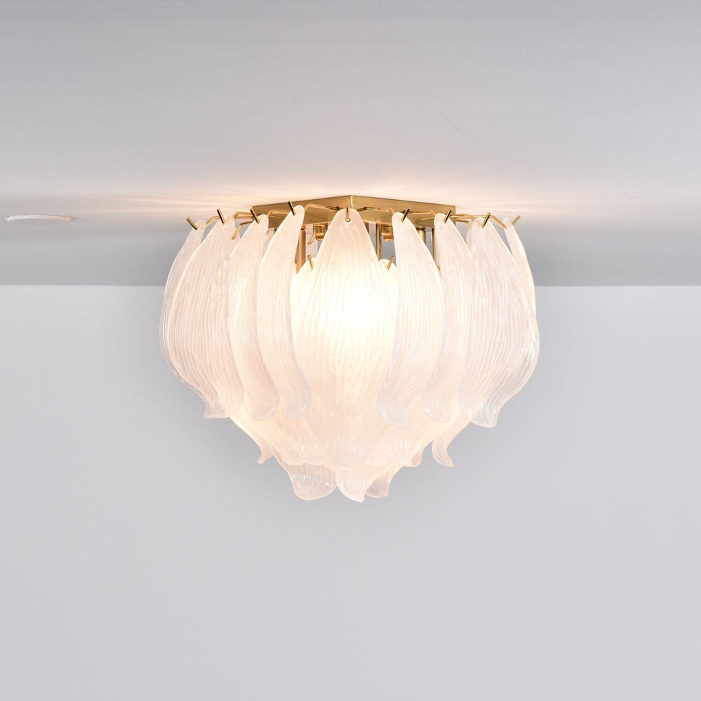 Aurora Plafonnier Murano Pétale Soufflé-Main Verre Applique Plafond - Neutralighting