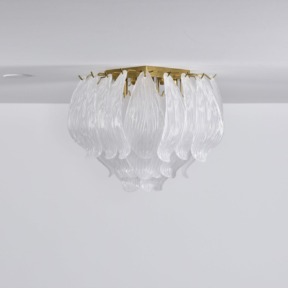 Aurora Plafonnier Murano Pétale Soufflé-Main Verre Applique Plafond - Neutralighting