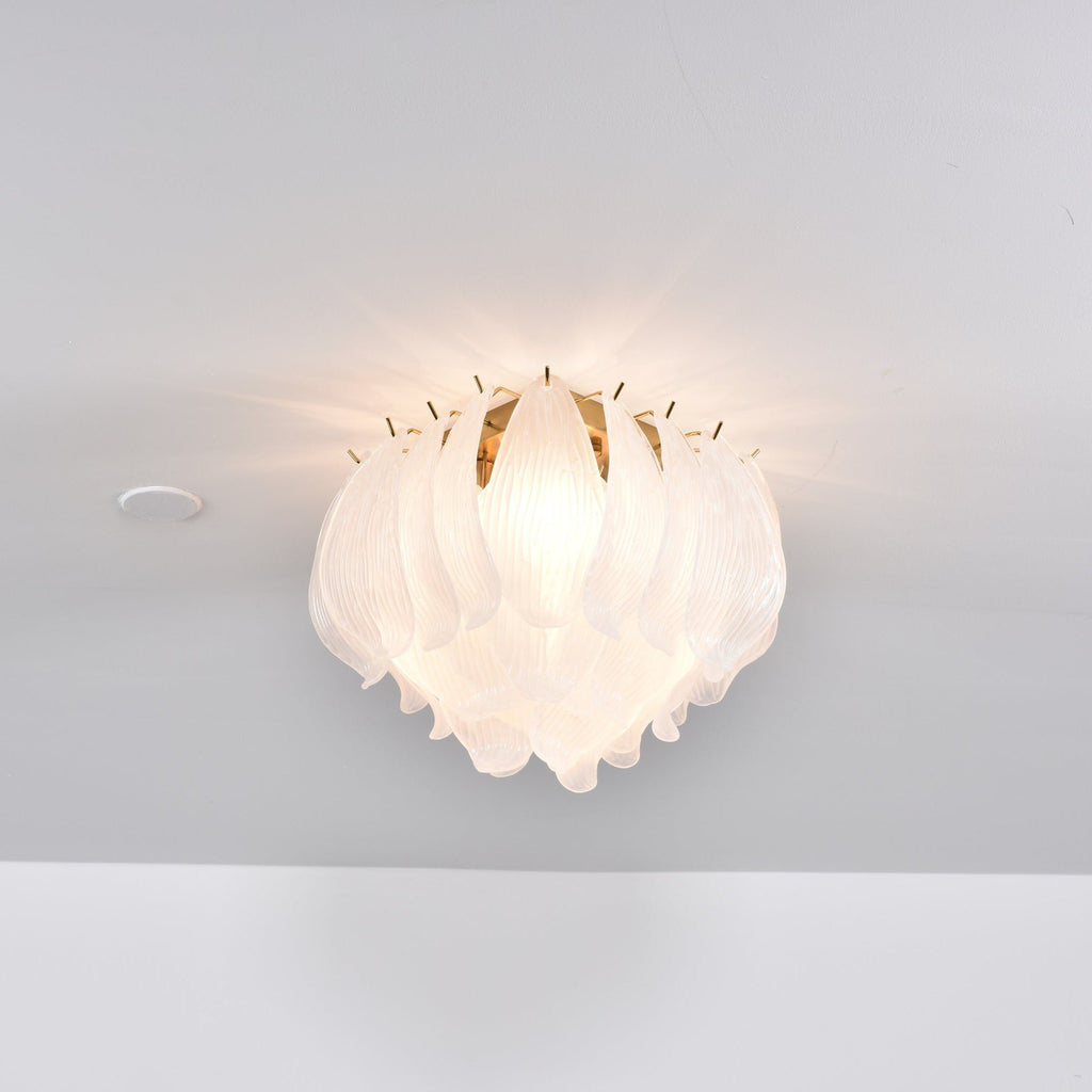 Aurora Plafonnier Murano Pétale Soufflé-Main Verre Applique Plafond - Neutralighting