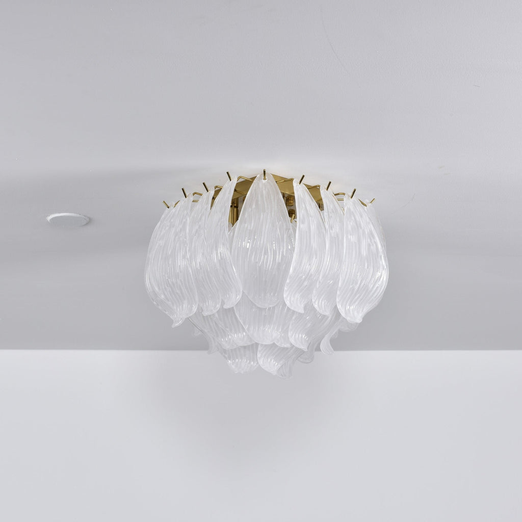 Aurora Plafonnier Murano Pétale Soufflé-Main Verre Applique Plafond - Neutralighting