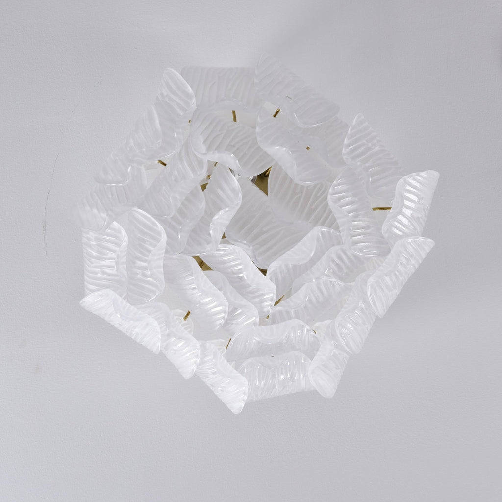 Aurora Plafonnier Murano Pétale Soufflé-Main Verre Applique Plafond - Neutralighting