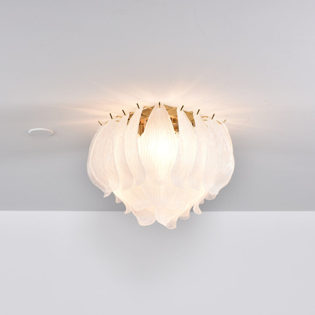 Aurora Plafonnier Murano Pétale Soufflé-Main Verre Applique Plafond - Neutralighting