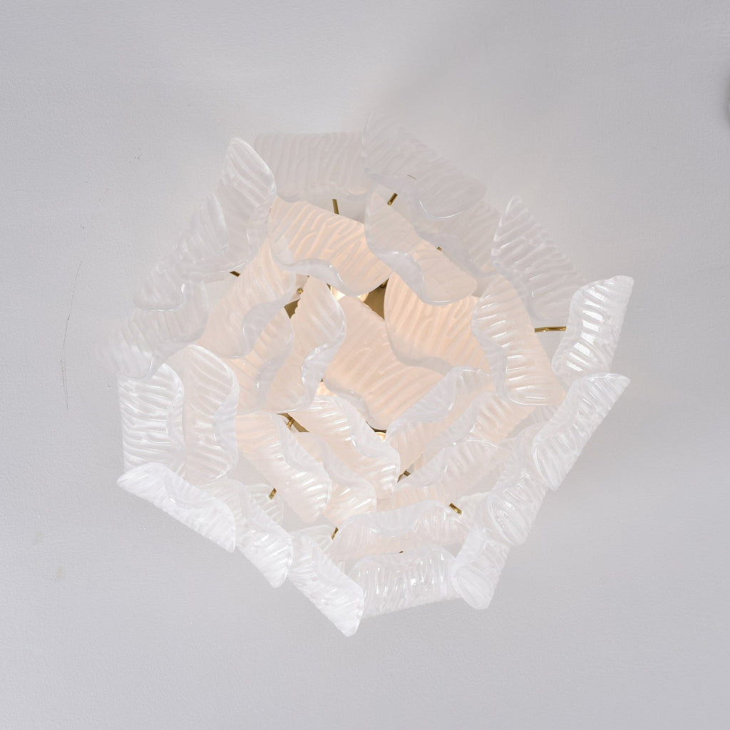 Aurora Plafonnier Murano Pétale Soufflé-Main Verre Applique Plafond - Neutralighting