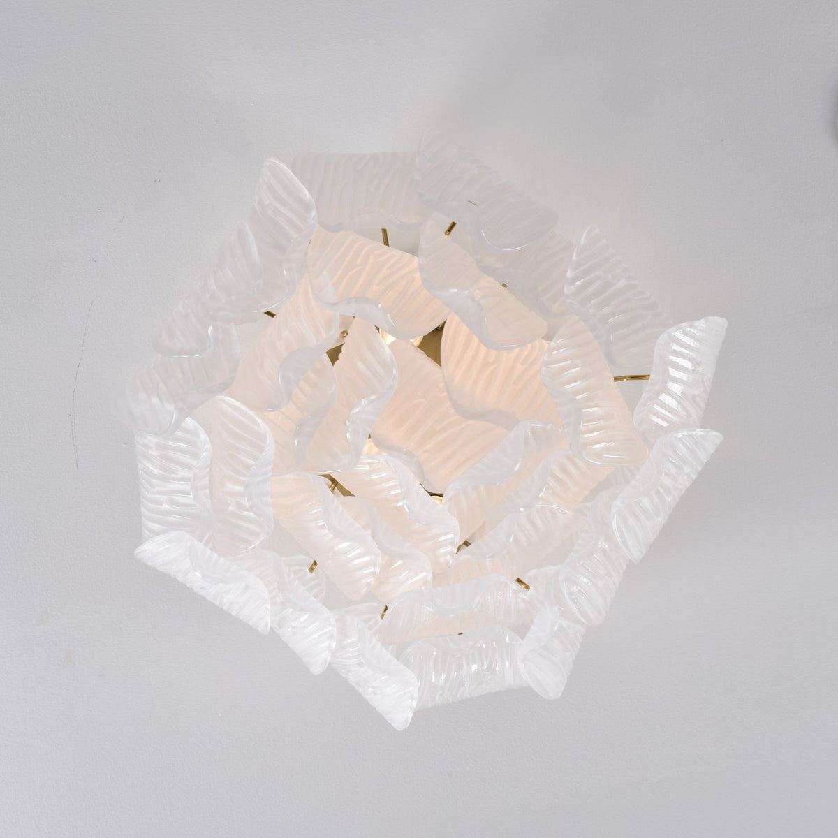 Aurora Plafonnier Murano Pétale Soufflé-Main Verre Applique Plafond - Neutralighting