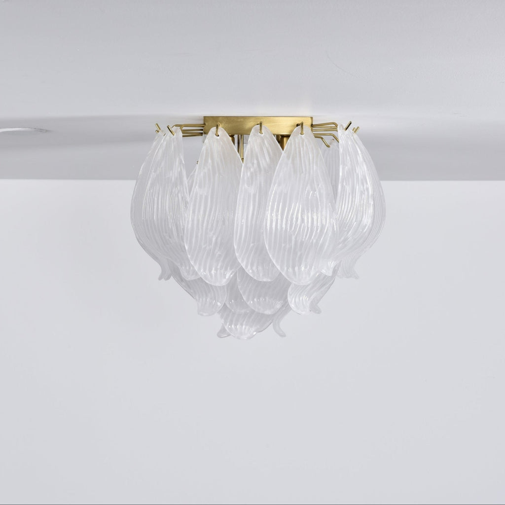 Aurora Plafonnier Murano Pétale Soufflé-Main Verre Applique Plafond - Neutralighting