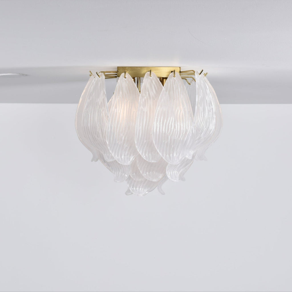 Aurora Plafonnier Murano Pétale Soufflé-Main Verre Applique Plafond - Neutralighting