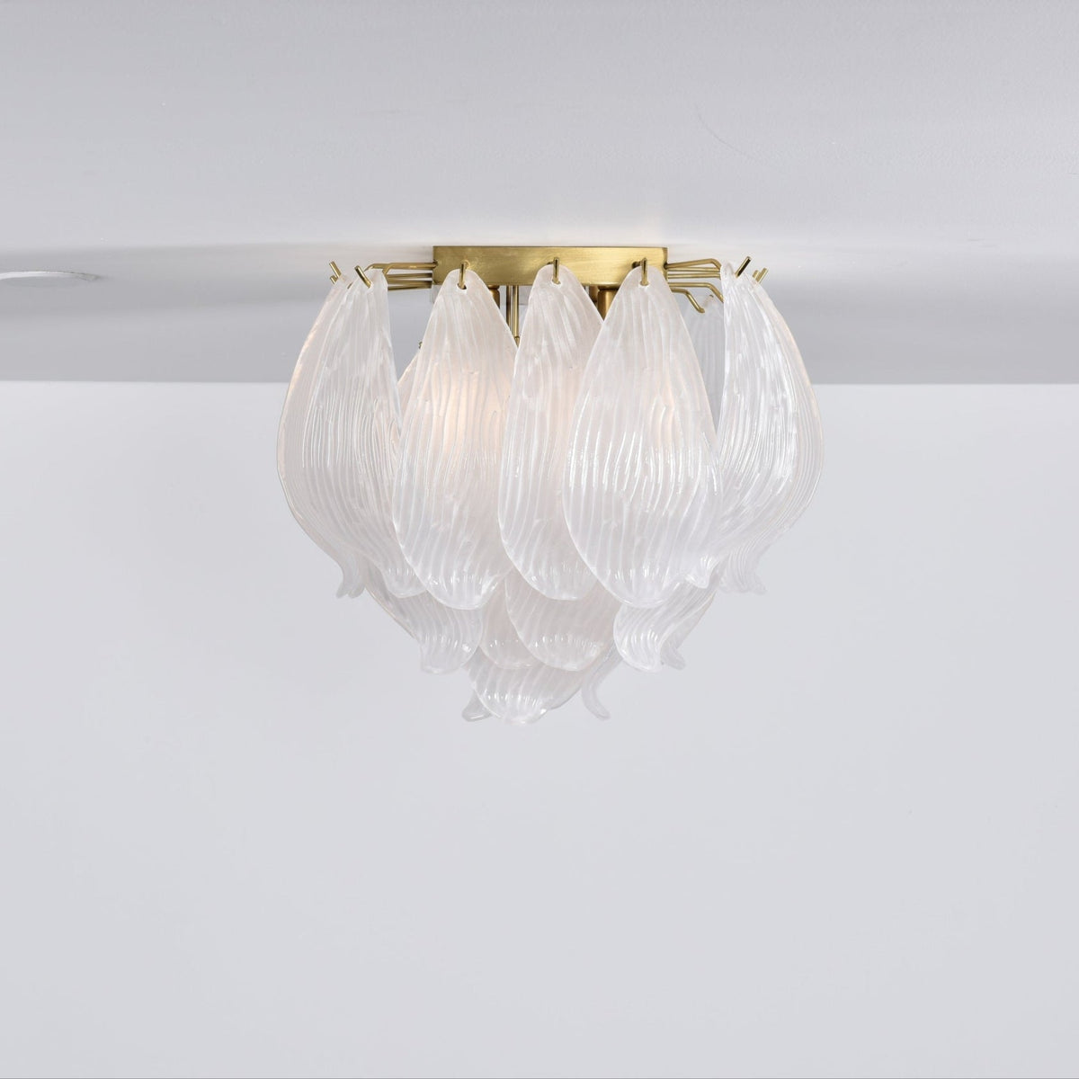 Aurora Plafonnier Murano Pétale Soufflé-Main Verre Applique Plafond - Neutralighting