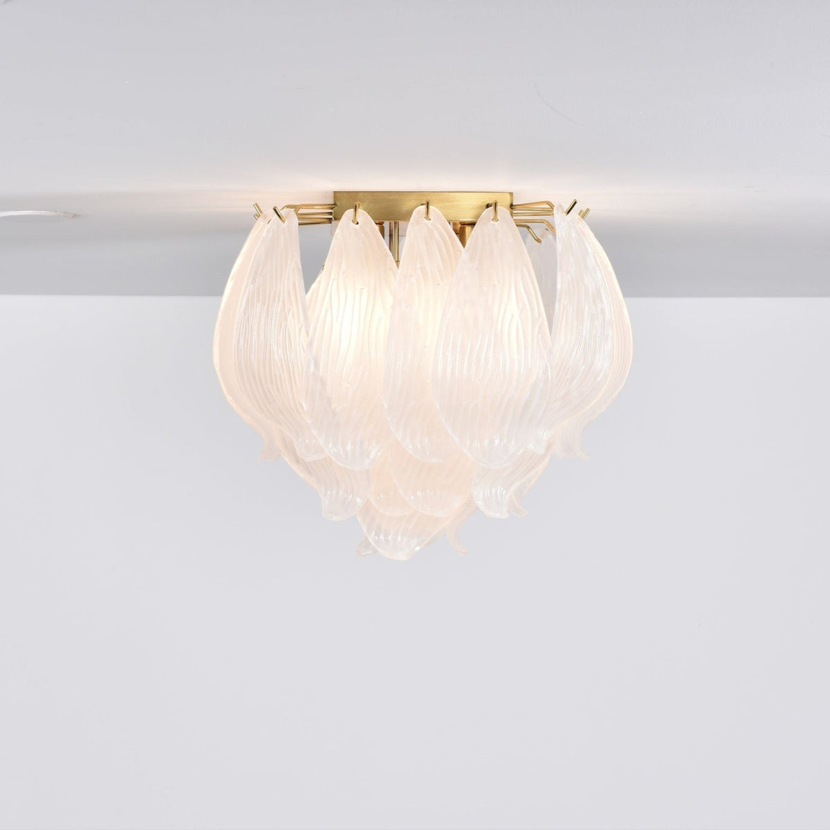 Aurora Plafonnier Murano Pétale Soufflé-Main Verre Applique Plafond - Neutralighting