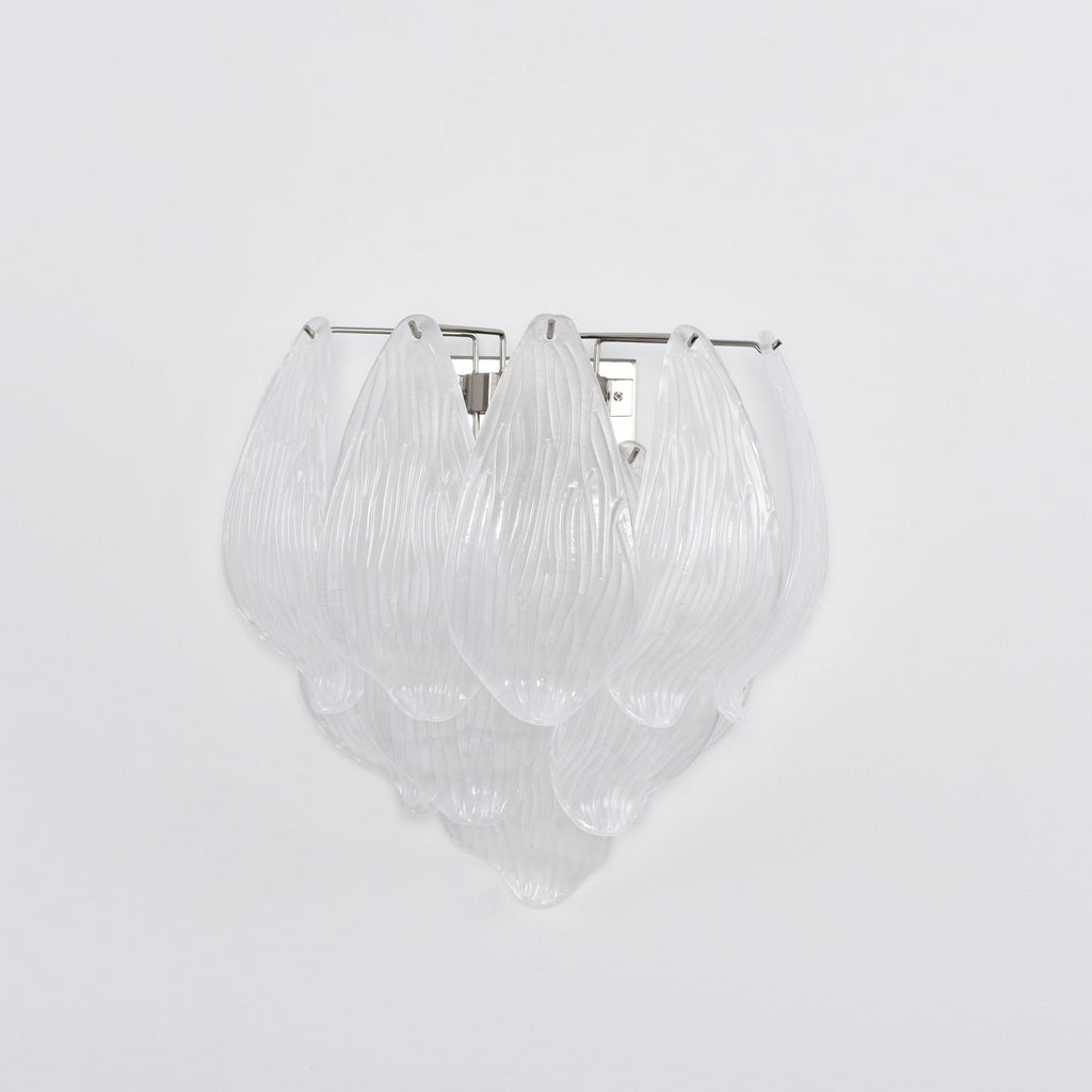Aurora Applique Murale Murano Verre Pétale Givré Cascadant - Neutralighting
