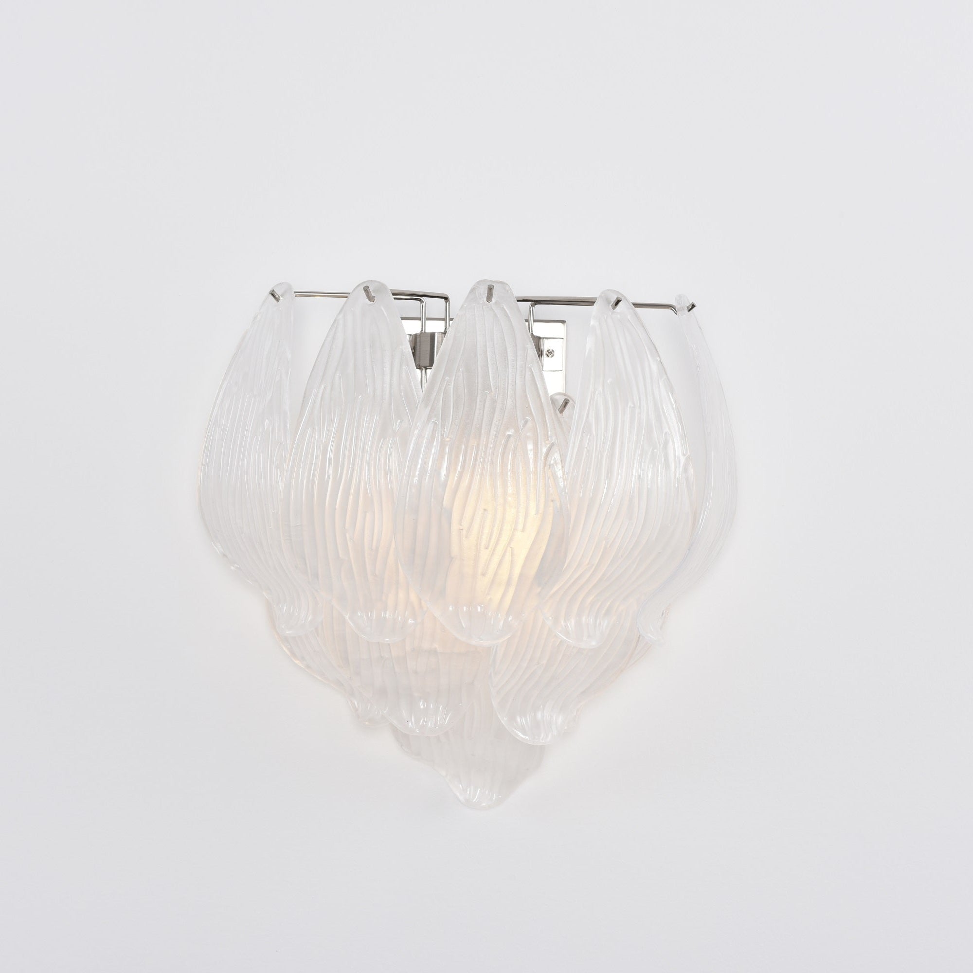 Aurora Applique Murale Murano Verre Pétale Givré Cascadant - Neutralighting