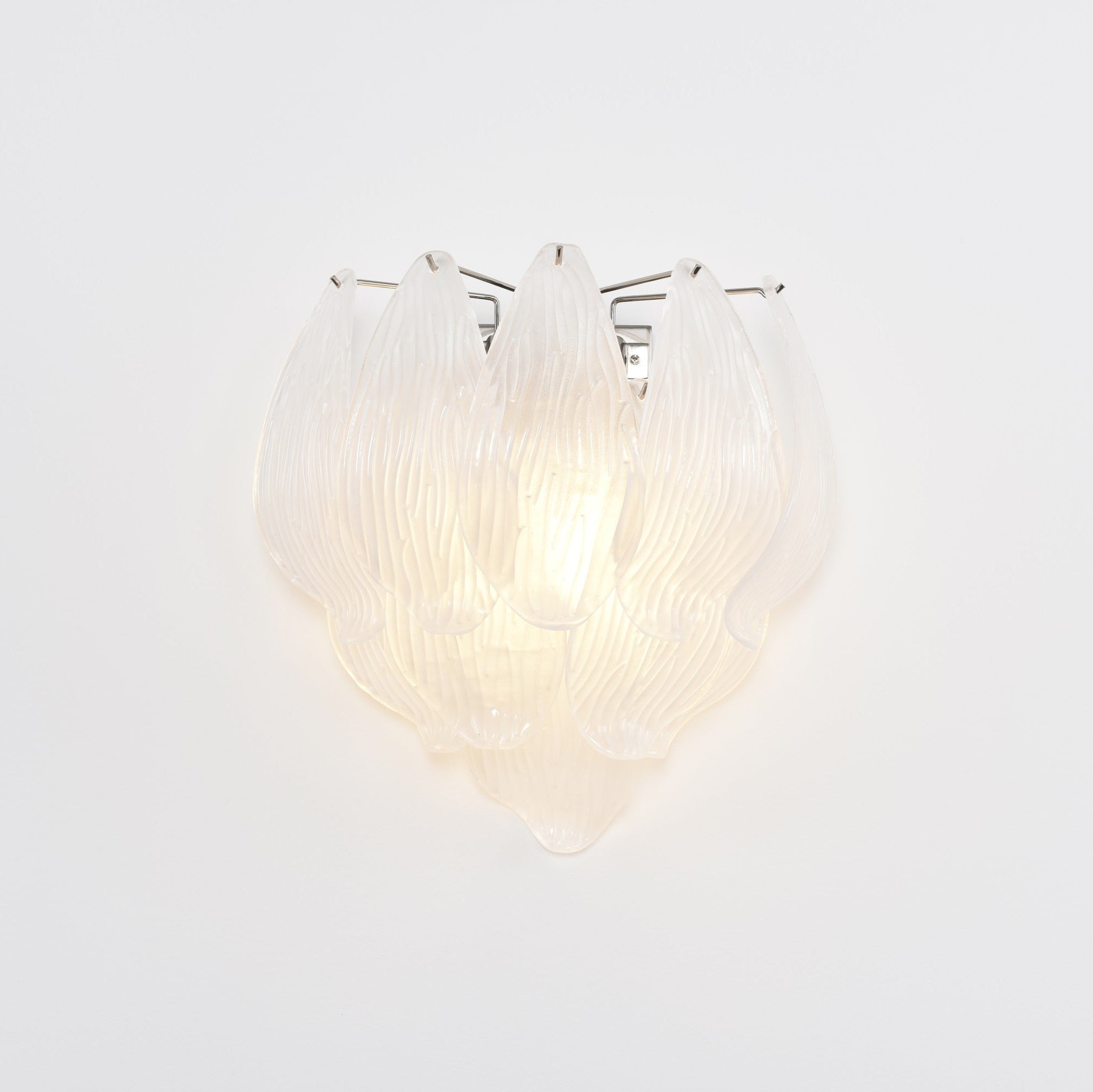 Aurora Applique Murale Murano Verre Pétale Givré Cascadant - Neutralighting