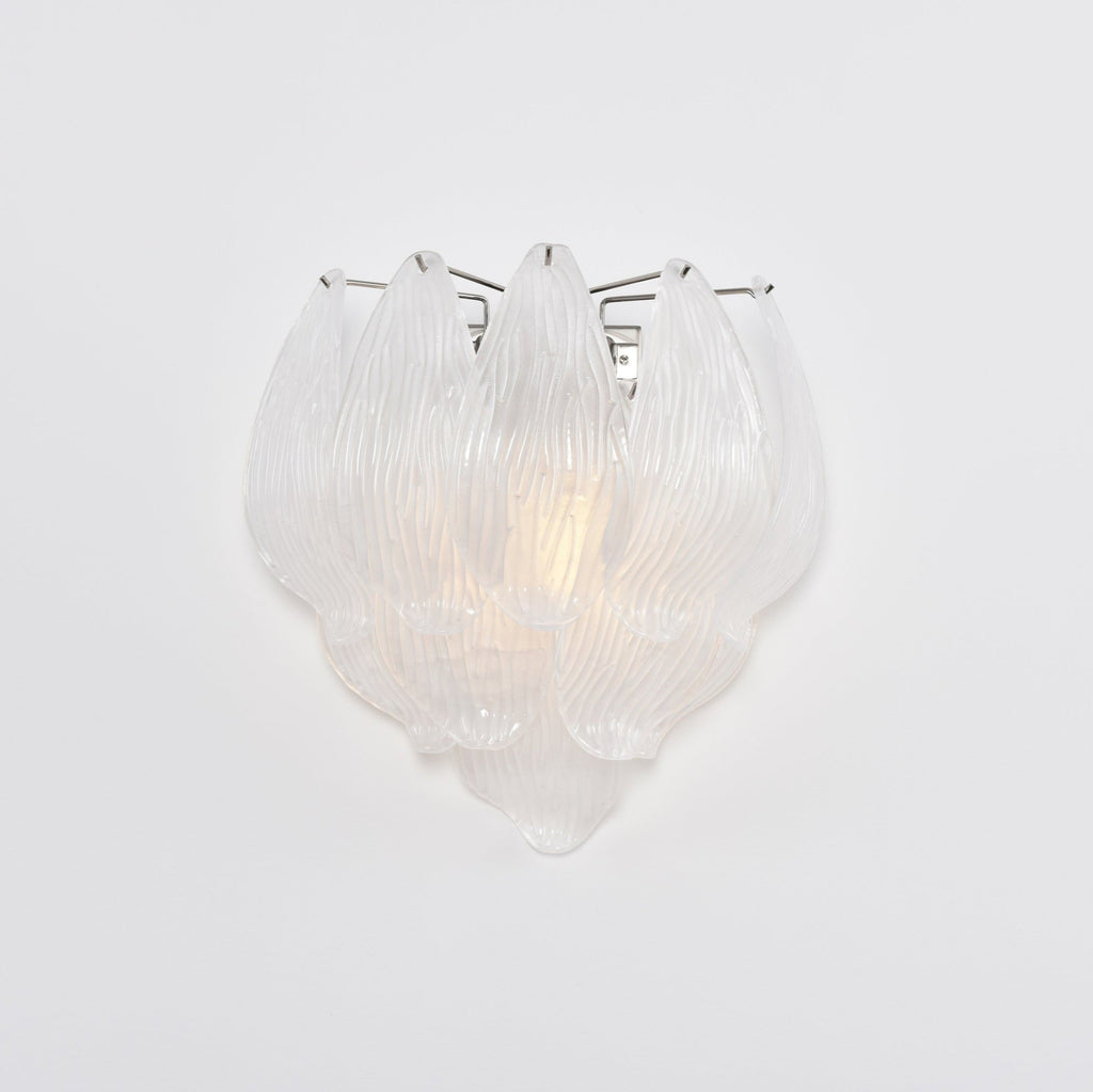 Aurora Applique Murale Murano Verre Pétale Givré Cascadant - Neutralighting