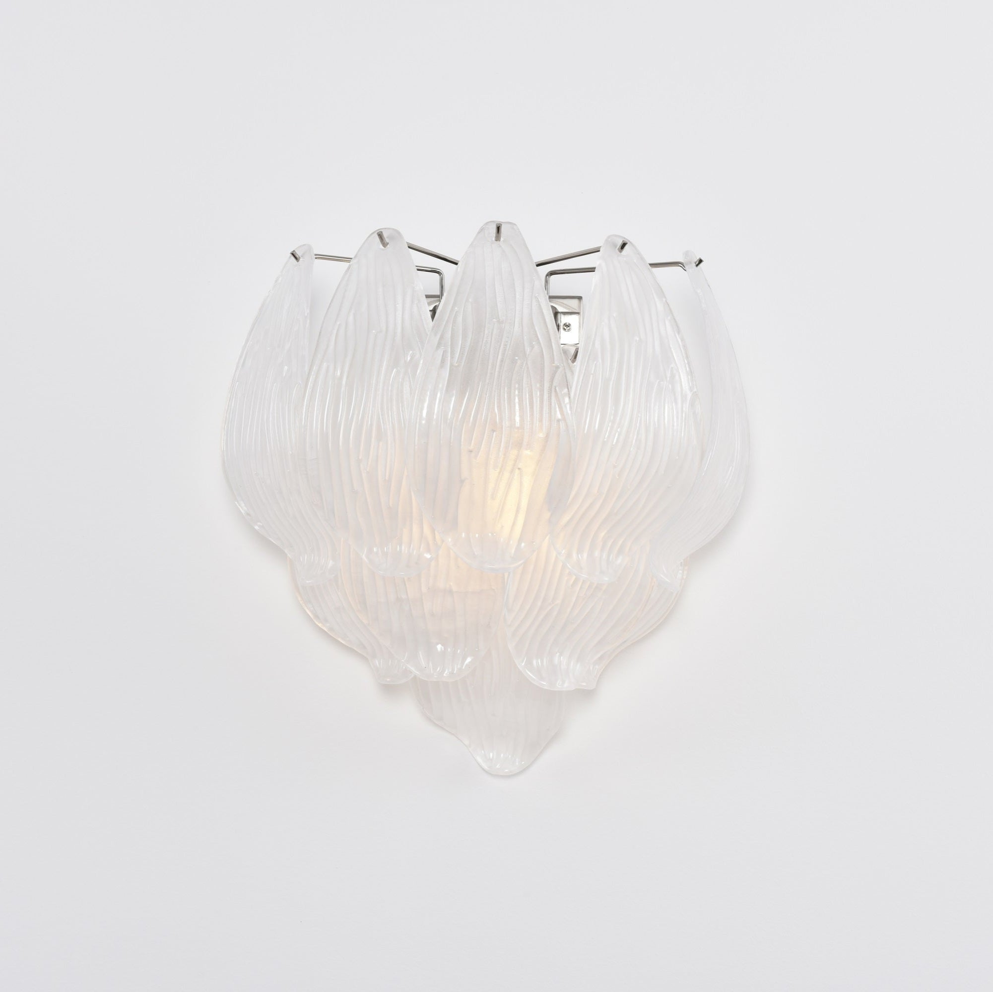 Aurora Applique Murale Murano Verre Pétale Givré Cascadant - Neutralighting