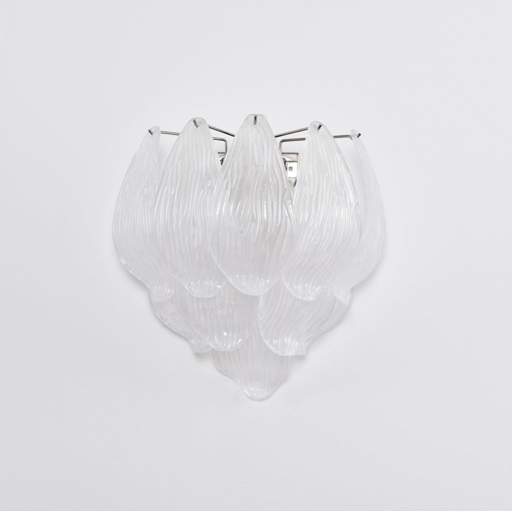 Aurora Applique Murale Murano Verre Pétale Givré Cascadant - Neutralighting