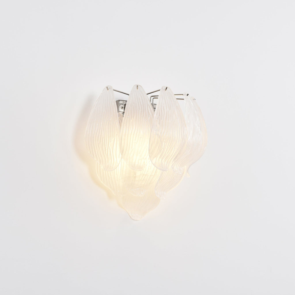Aurora Applique Murale Murano Verre Pétale Givré Cascadant - Neutralighting