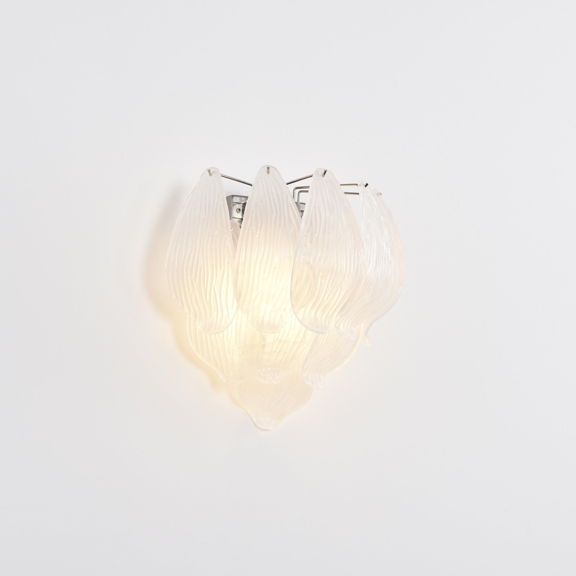 Aurora Applique Murale Murano Verre Pétale Givré Cascadant - Neutralighting