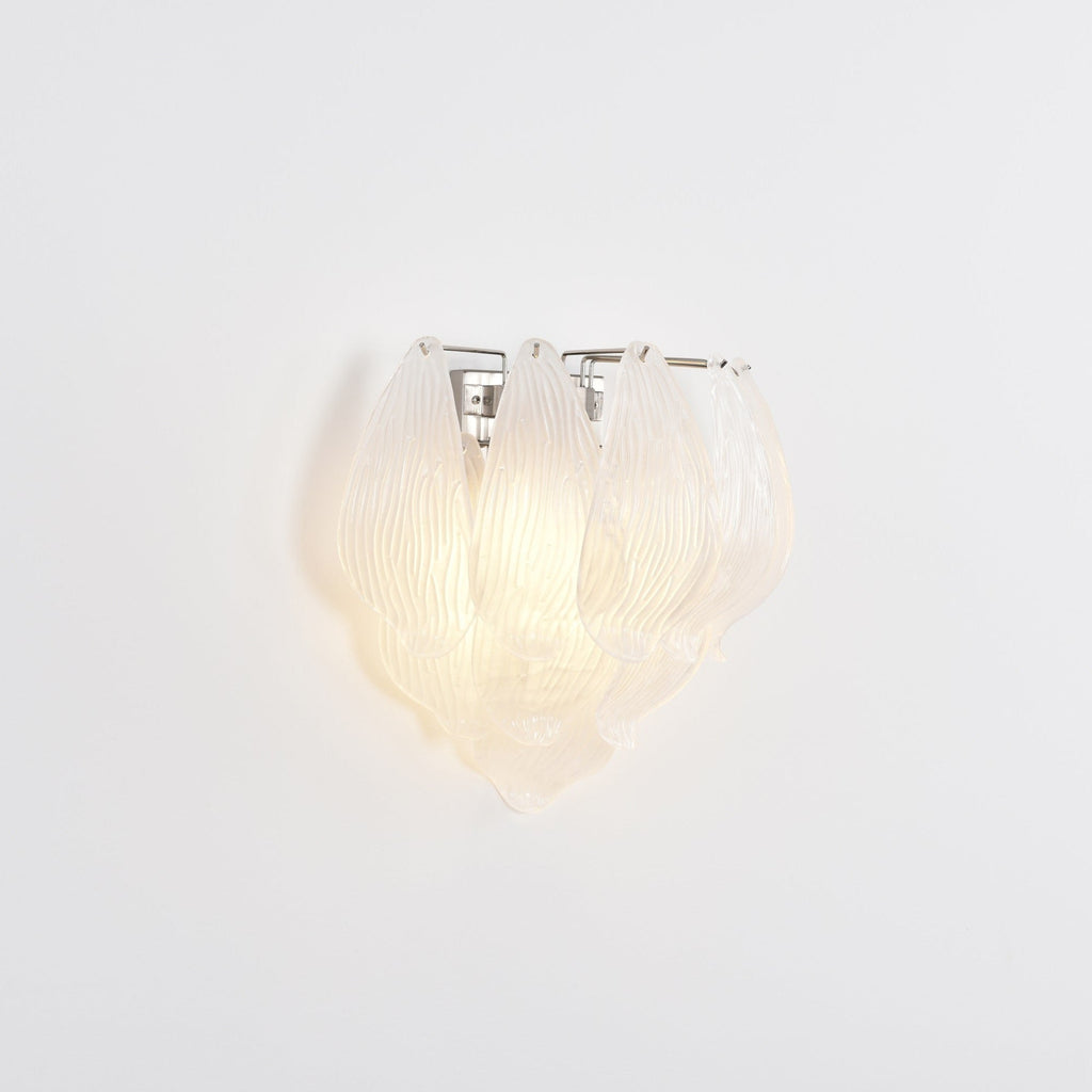 Aurora Applique Murale Murano Verre Pétale Givré Cascadant - Neutralighting