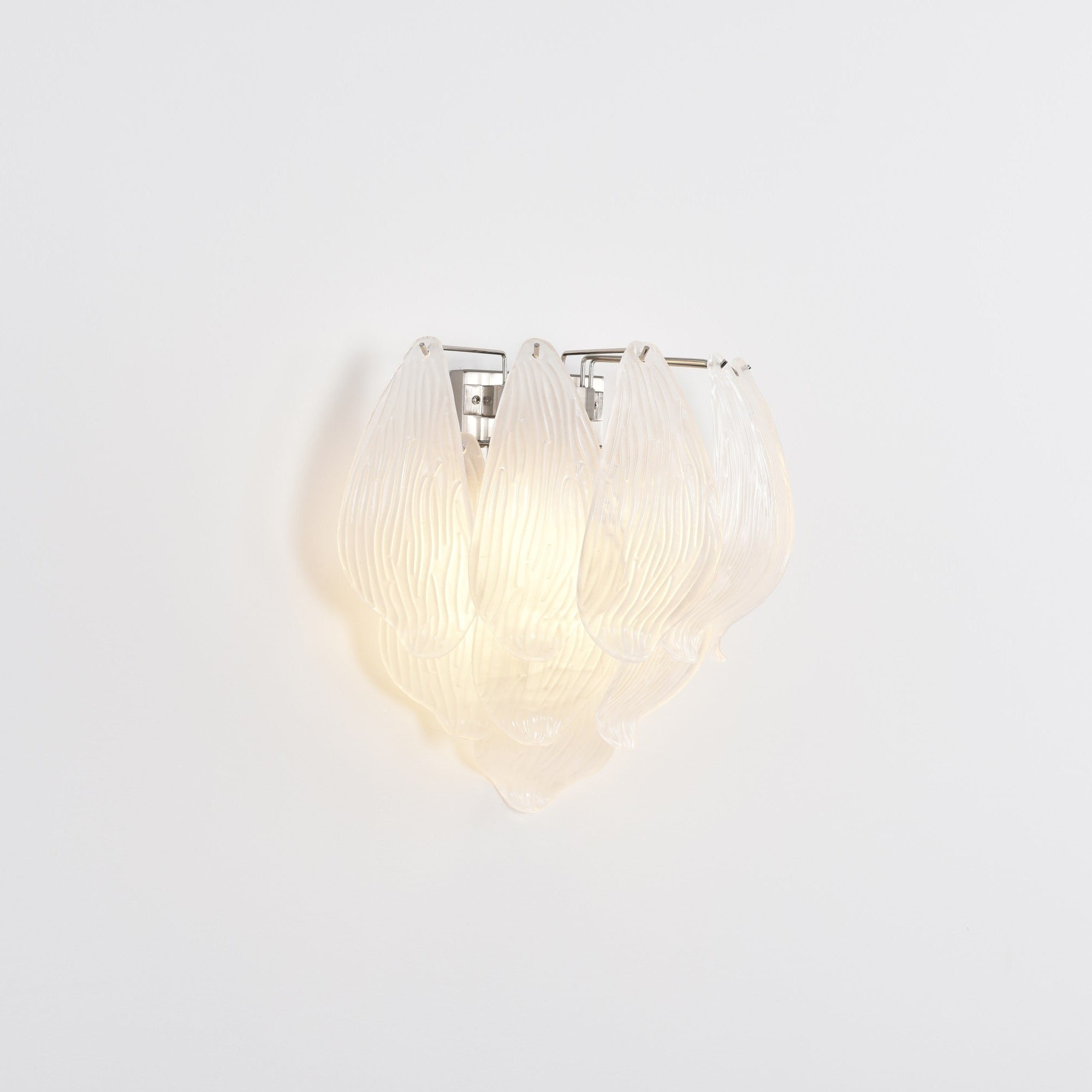 Aurora Applique Murale Murano Verre Pétale Givré Cascadant - Neutralighting