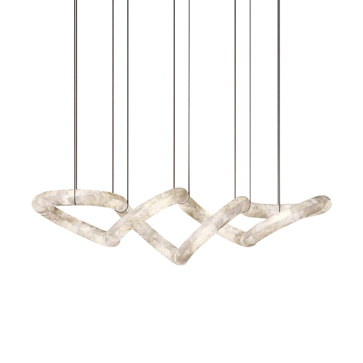 Syrinan Lustre Anneau Luxe Cuir Albâtre Minimaliste Moderne - Neutralighting