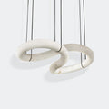 Syrinan Lustre Anneau Luxe Cuir Albâtre Minimaliste Moderne - Neutralighting