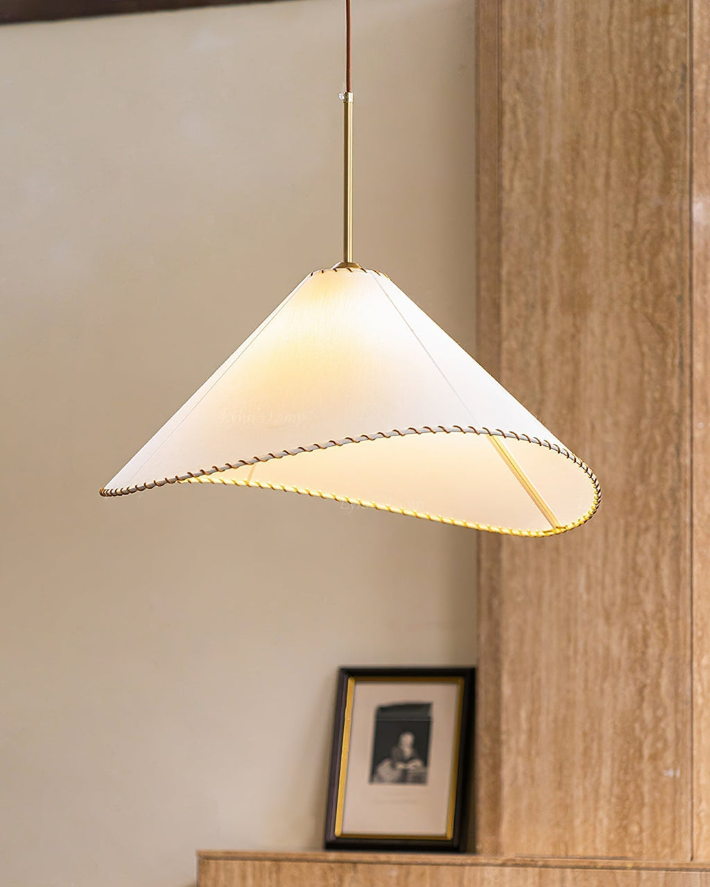 Aursoreth Nordic Tordu Abat-Jour Tissu Pendentif Lampe - Neutralighting