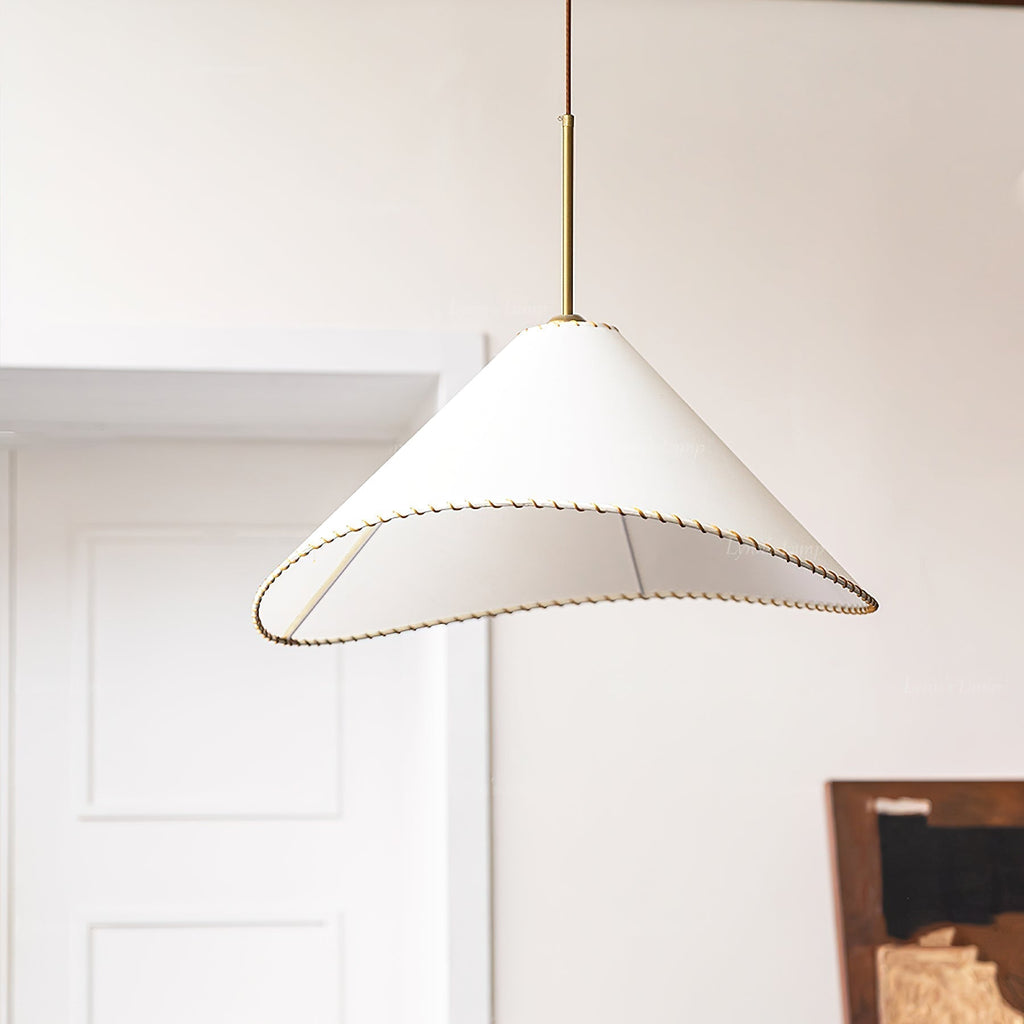 Aursoreth Nordic Tordu Abat-Jour Tissu Pendentif Lampe - Neutralighting