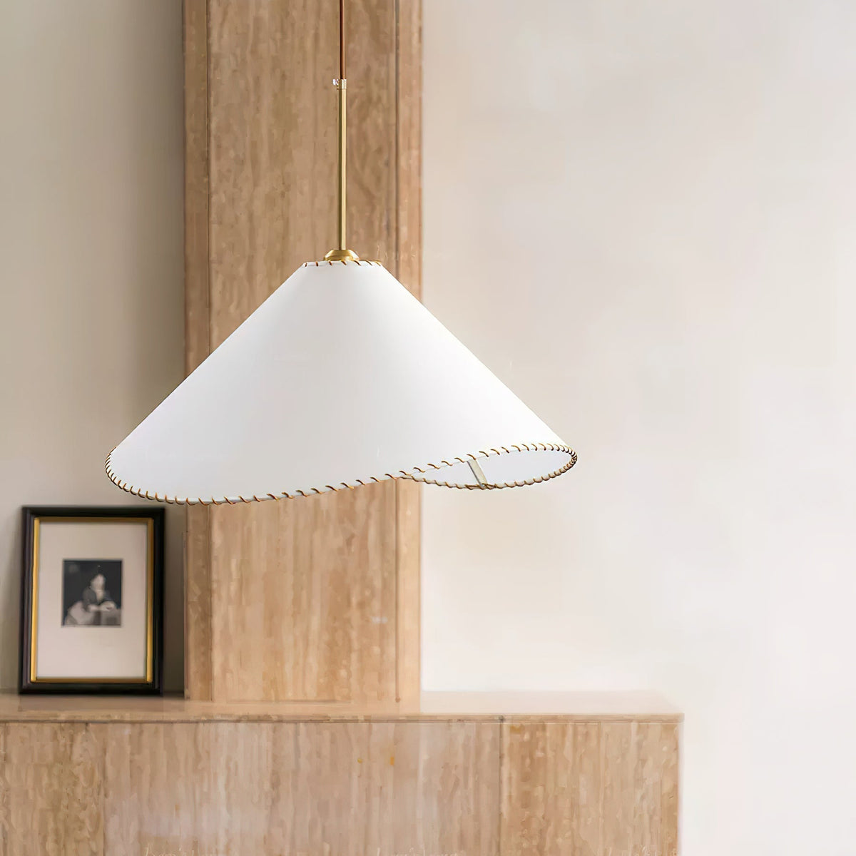 Aursoreth Nordic Tordu Abat-Jour Tissu Pendentif Lampe - Neutralighting