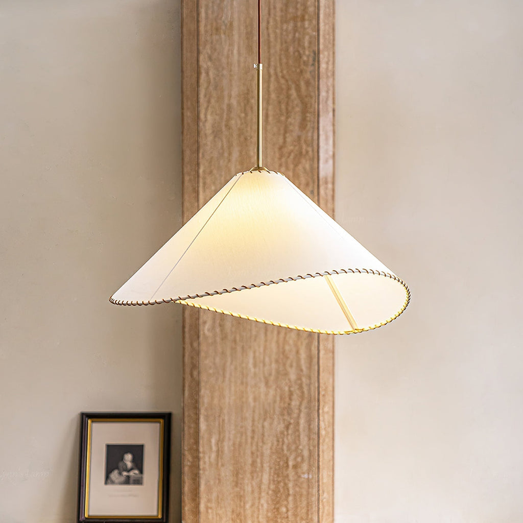Aursoreth Nordic Tordu Abat-Jour Tissu Pendentif Lampe - Neutralighting