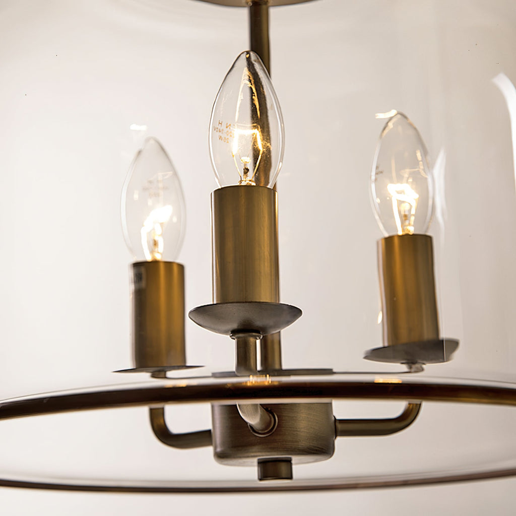 Sysolion Suspension Métal Verre Élégance Vintage - Neutralighting