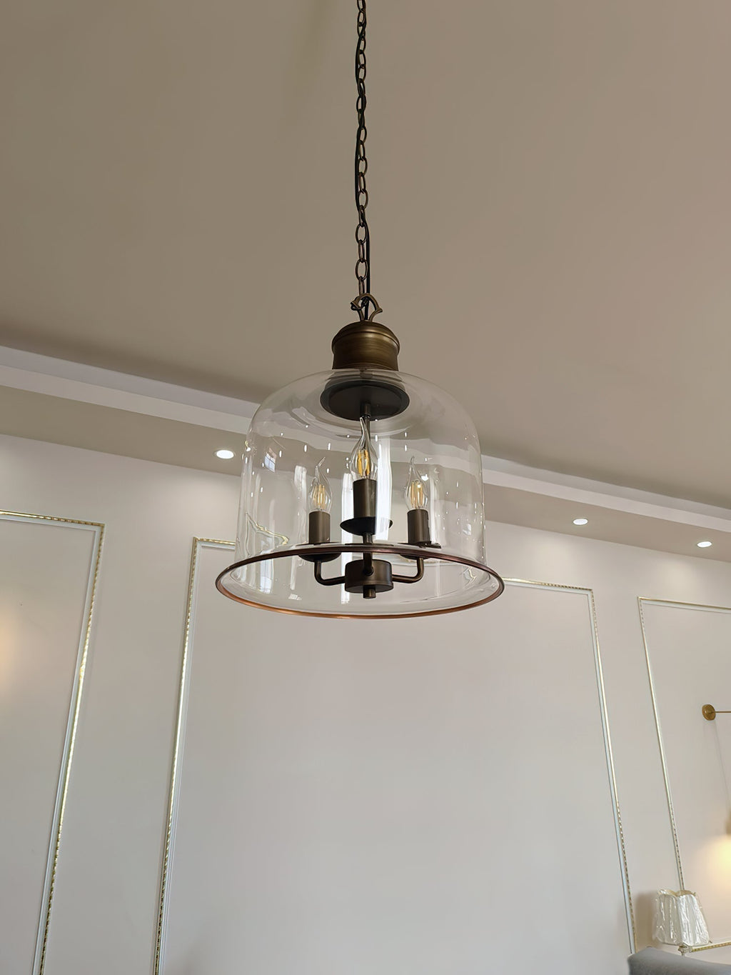 Sysolion Suspension Métal Verre Élégance Vintage - Neutralighting