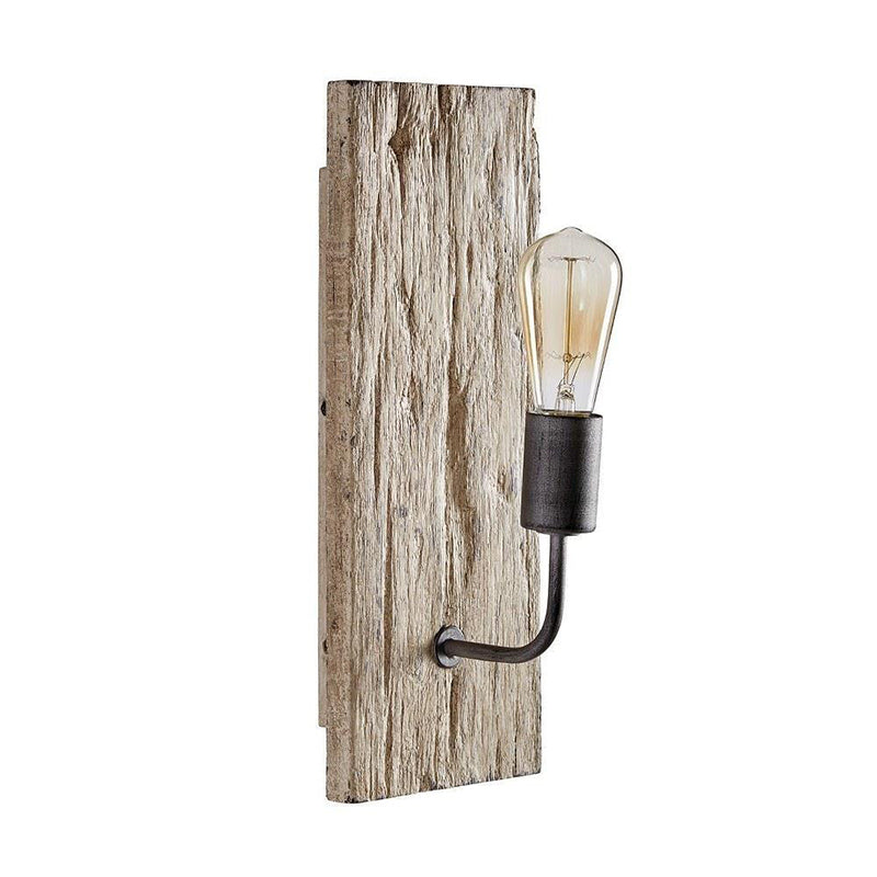 Ovenaris Applique Murale Bois Métal Industriel Vintage - Neutralighting