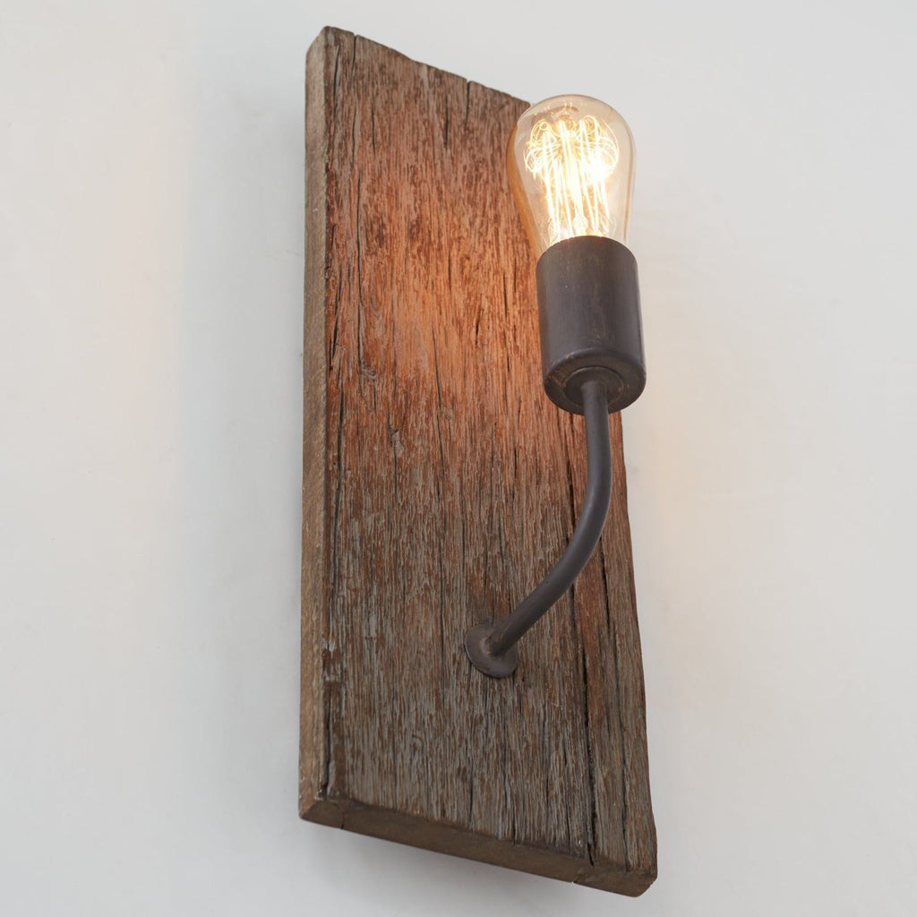 Ovenaris Applique Murale Bois Métal Industriel Vintage - Neutralighting
