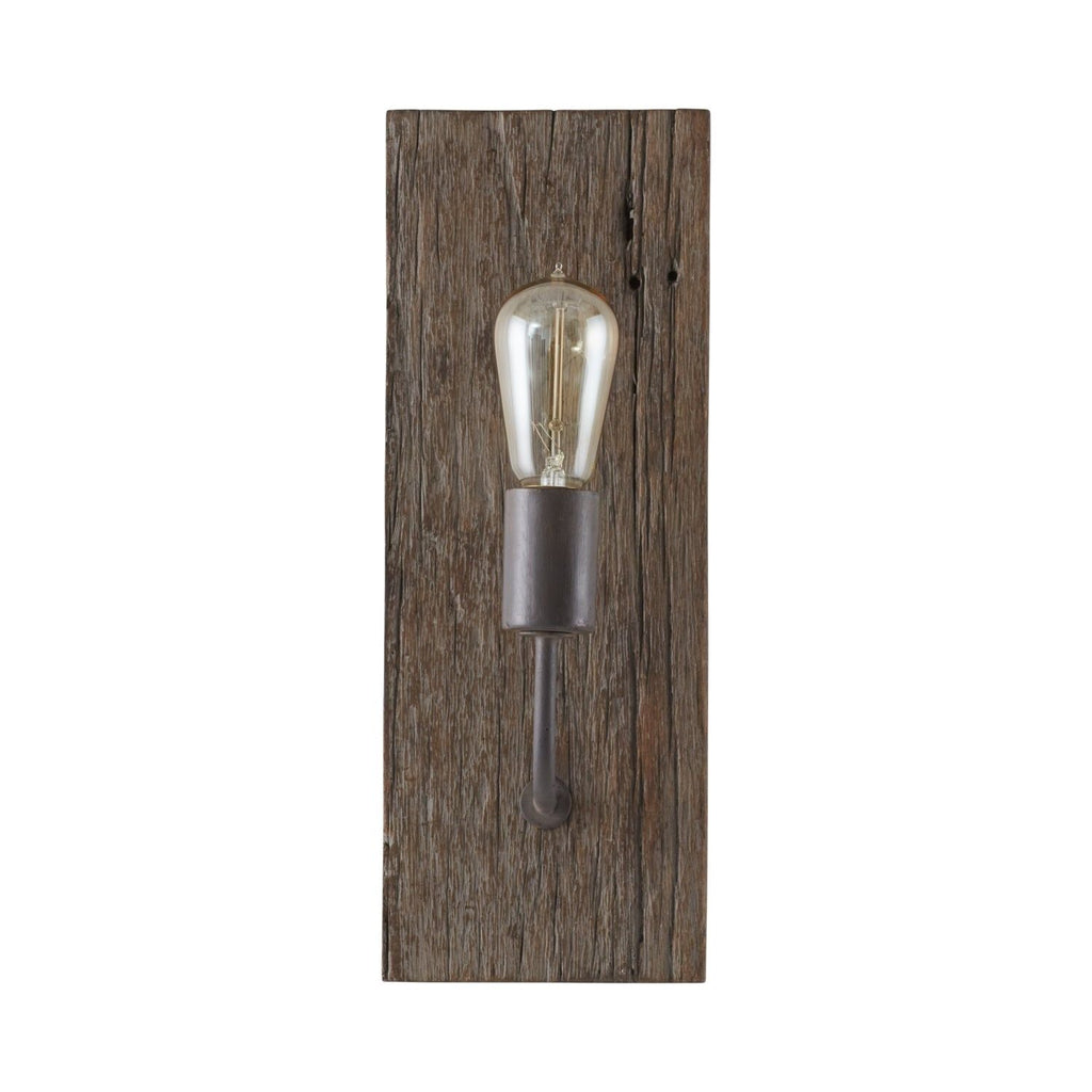 Ovenaris Applique Murale Bois Métal Industriel Vintage - Neutralighting