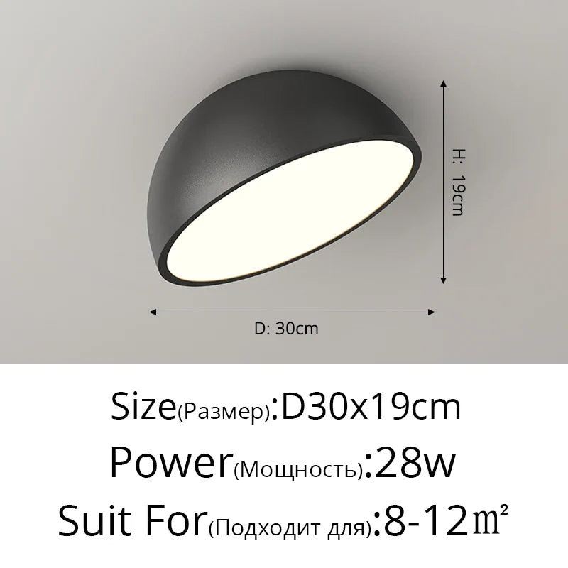 Plafonnier — LED créatifs en acrylique blanc et noir