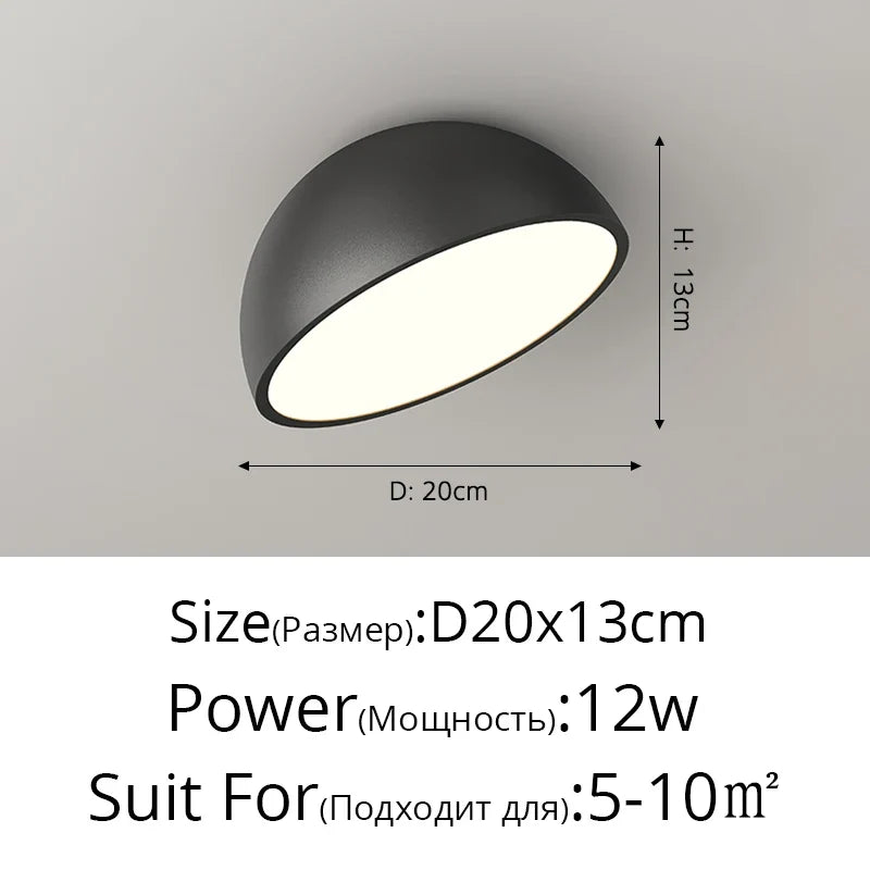 Plafonnier — LED créatifs en acrylique blanc et noir