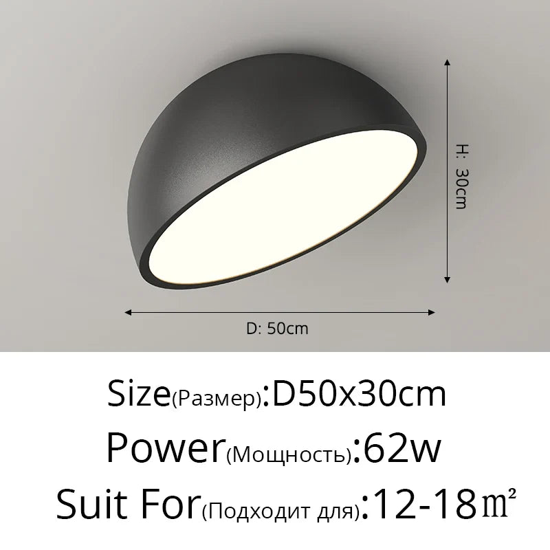 Plafonnier — LED créatifs en acrylique blanc et noir