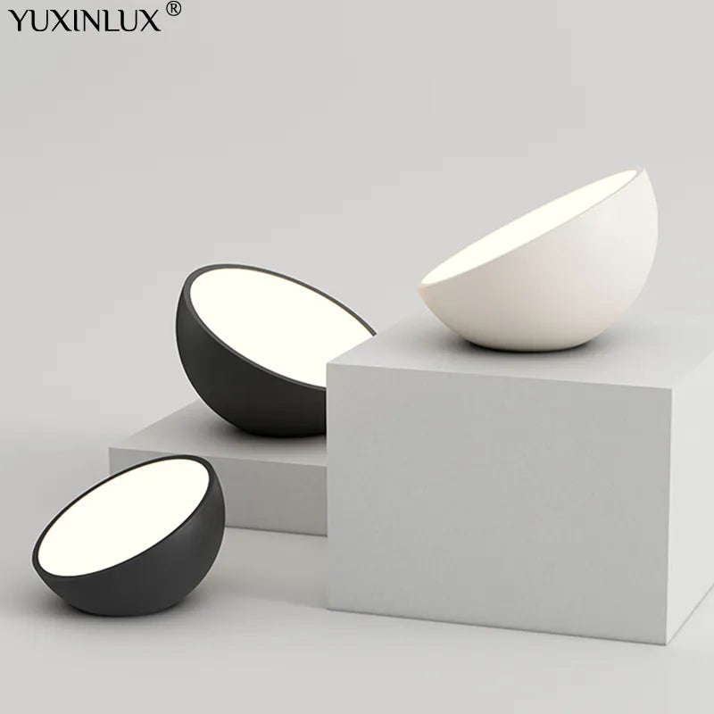 Plafonnier — LED créatifs en acrylique blanc et noir