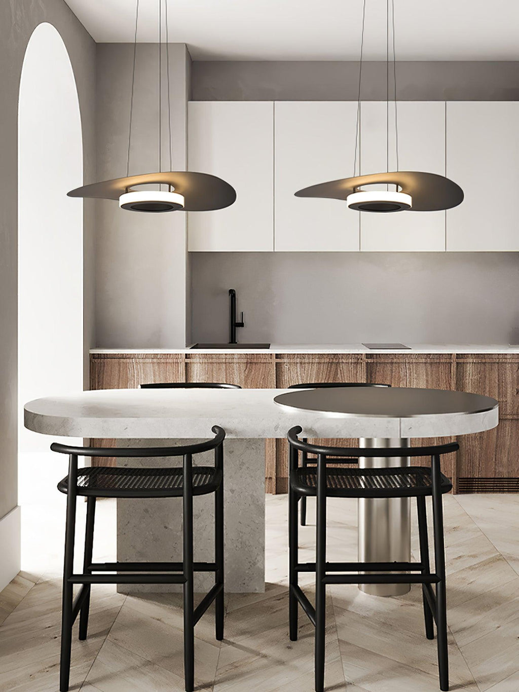 Solara Suspension en aluminium avec anneau OVNI minimaliste - Neutralighting