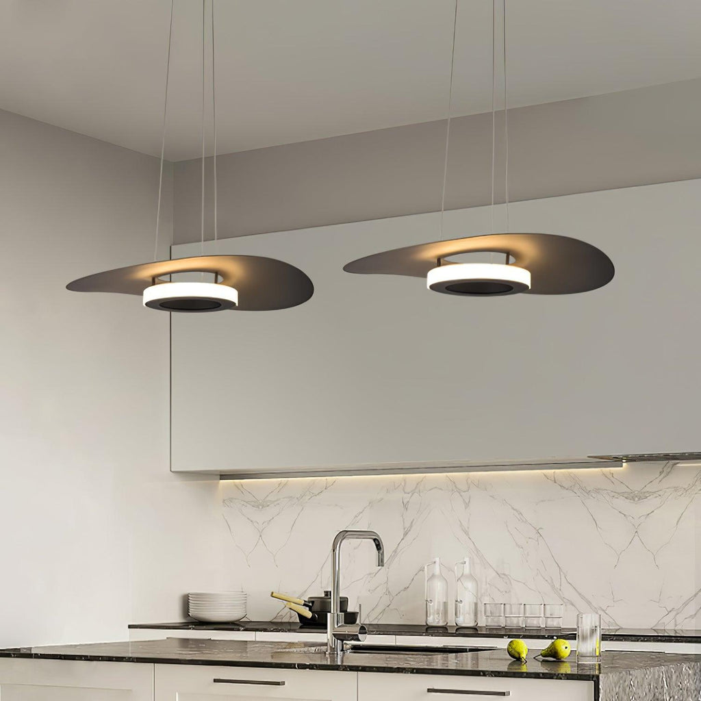 Solara Suspension en aluminium avec anneau OVNI minimaliste - Neutralighting