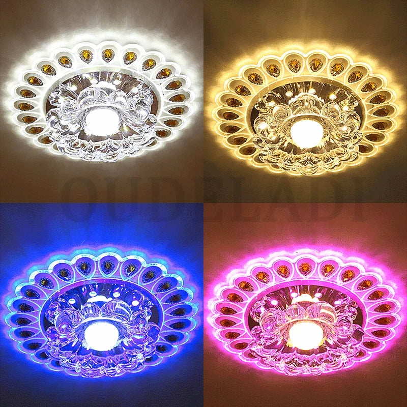 Plafonnier — Moderne Cristal Verre LED Plafonnier Spot Couloir Couloir Allée Porche Plafond Encastré Décor À La Maison Luminaire